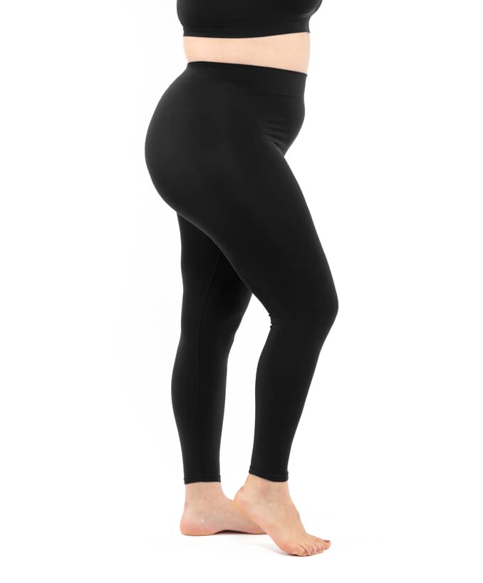 LEELA LAB Leggings Damen Grosse Grössen, Basic Line, Bequem und Vielseitig, aus weicher Mikrofaser m