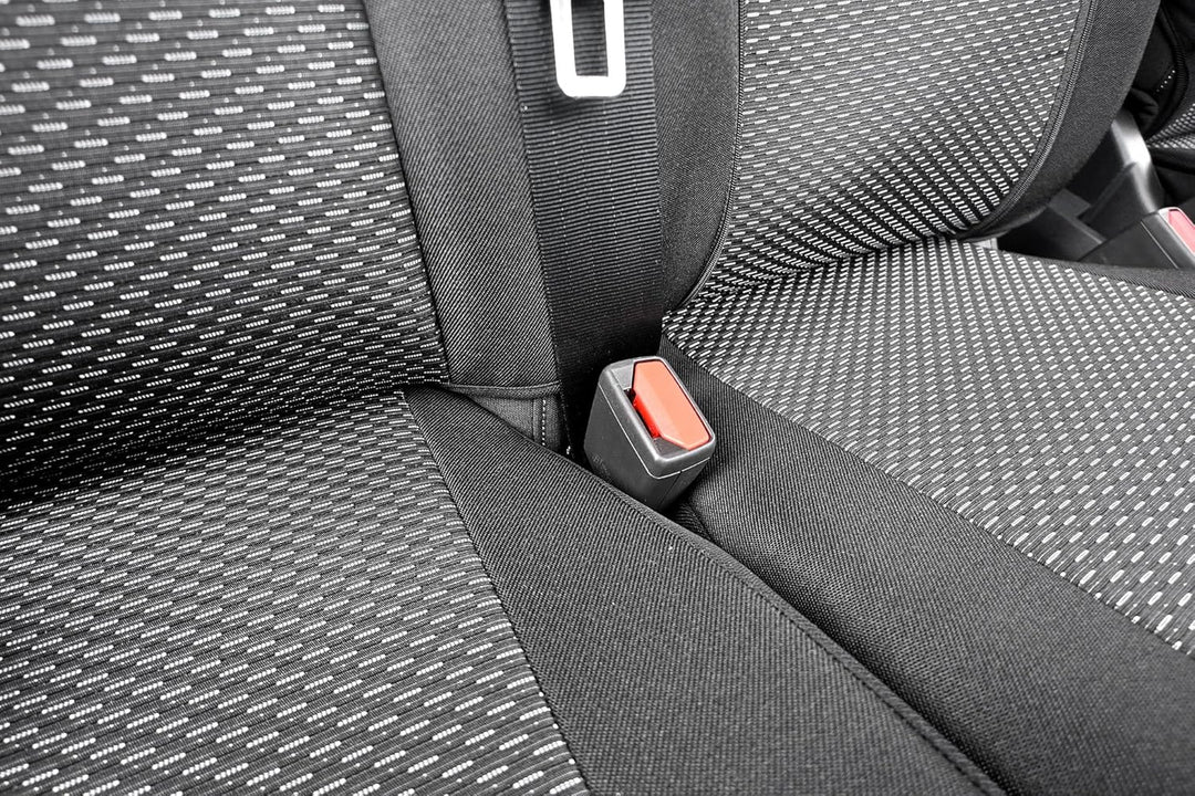 Z4L Lux Sitzbezüge passend für Transit Custom ab 2024, Polyester Schwarz/Grau, 3 Sitze