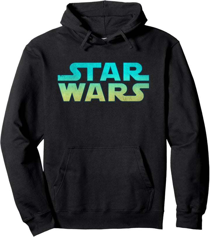 Star Wars Logo Blue & Green Gradient Pullover Hoodie