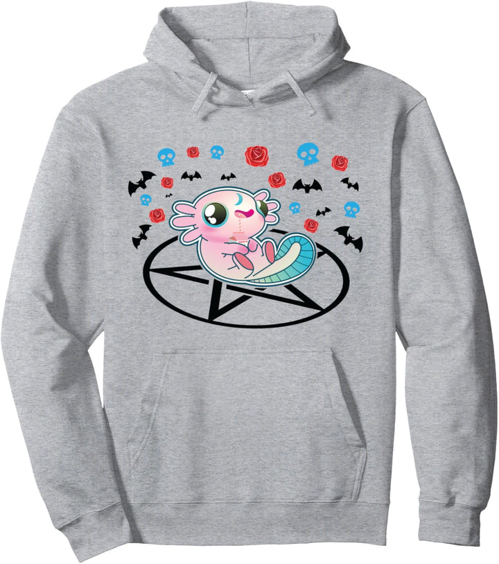 Axolotl Erdbeermilch Goth Axolotl Pullover Hoodie