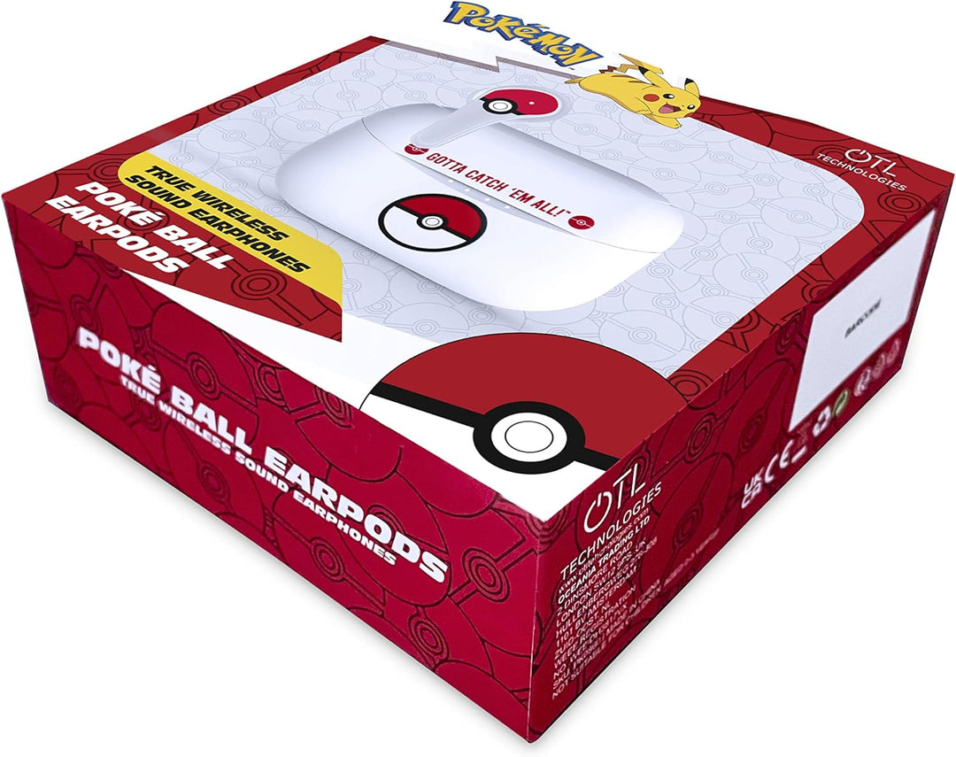 OTL Technologies Bluetooth-Kopfhörer V5.0 Pokemon Pokeball mit Ladebox