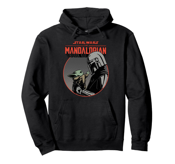 Star Wars The Mandalorian Mando und Grogu Retro Pullover Hoodie