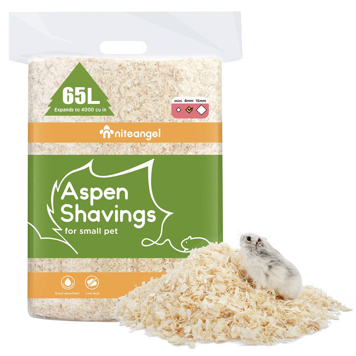 Niteangel Aspen-Einstreu für Hamster, Zwerghamster, Gerbils, Mäuse, Degus, Ratten, Kaninchen, Hasen,
