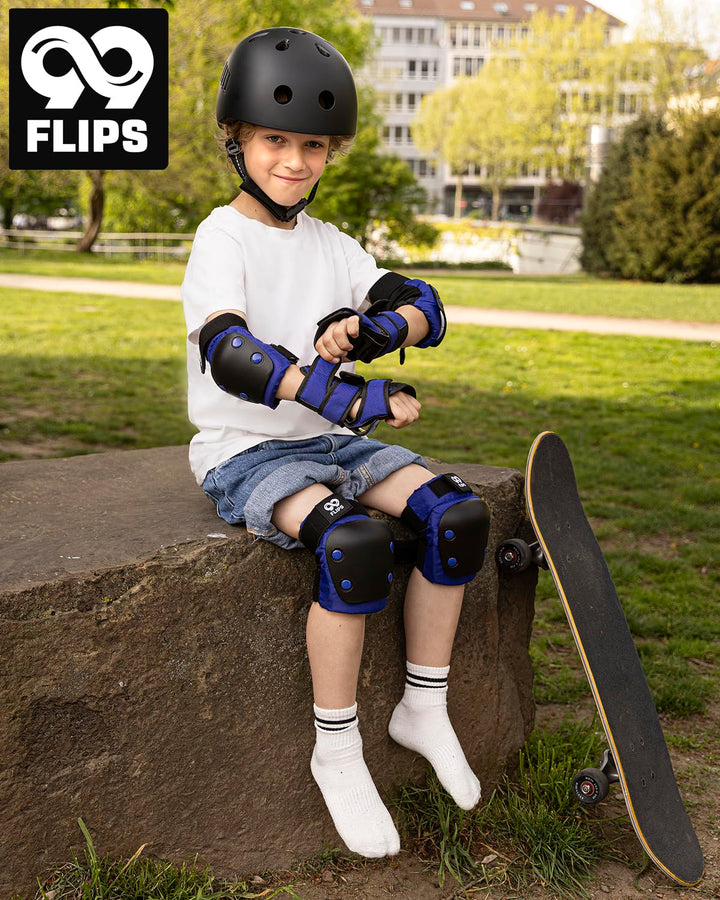 99FLIPS Protektoren Kinder Knieschoner Kinder 3 Jahre - Schoner Inliner Set - Schutzausrüstung - Kni