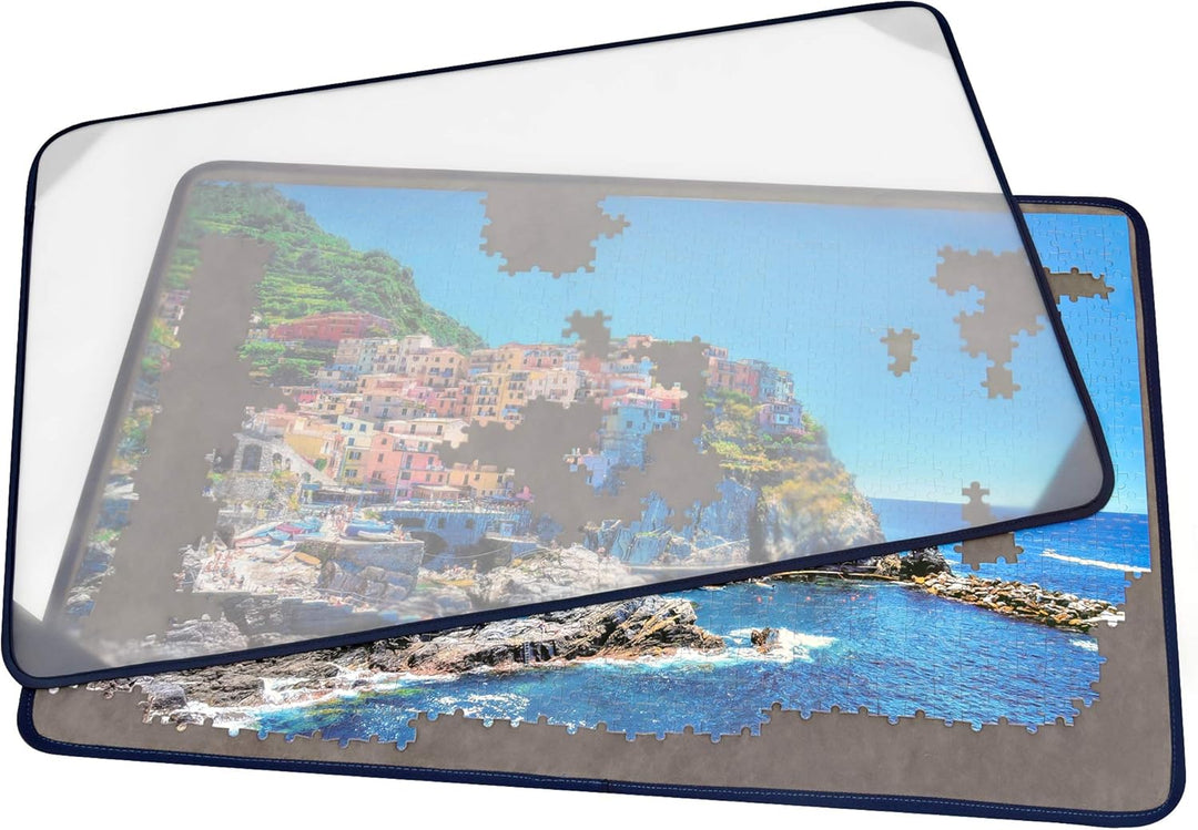 Tektalk Puzzle Board, tragbare Puzzlematte mit staubdichter Abdeckung zur Aufbewahrung von Puzzles,
