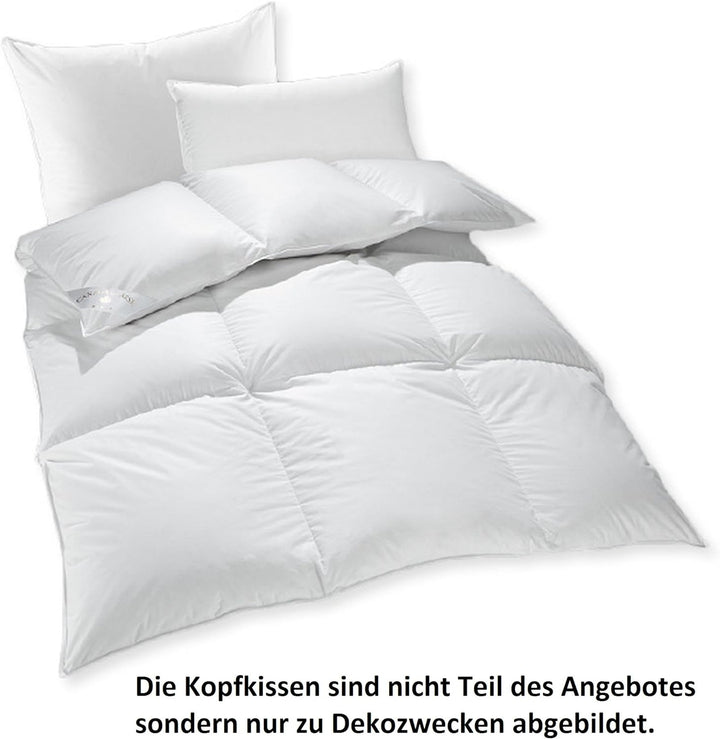 Bettenhaus Daunendecke, Kassette, Winter sehr warm, 200x220 cm, 90% Daunen / 10% Federn, kanadisch,