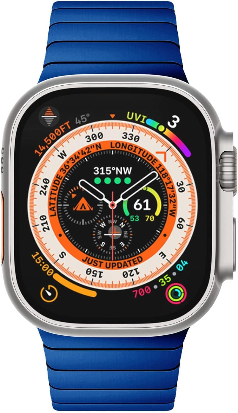 NewWays 49mm 45mm 44mm 42mm Kompatibel mit Apple Watch Armband,Edelstahl Gliederarmband Ersatzarmbän