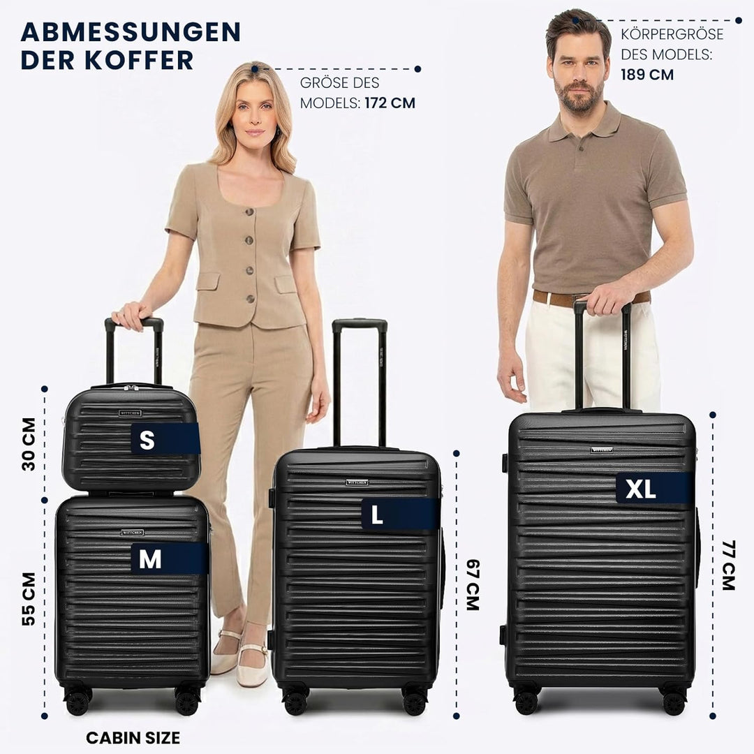 WITTCHEN Skyspeed Line Reisekoffer 4er Koffer-Set Rollkoffer Trolley Handgepäck Gepäck Reisekofferse