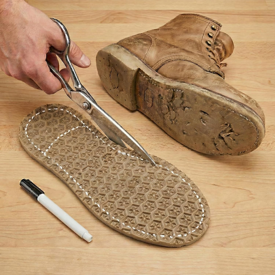 Langlauf Schuhbedarf Schuhreparatur Sohle Ivoire Star - Zellkautschuk Langsohle - Schuhsohle - Anti