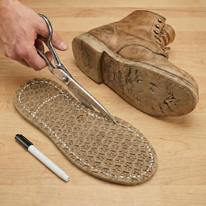 Langlauf Schuhbedarf Schuhreparatur Sohle Ivoire Star - Zellkautschuk Langsohle - Schuhsohle - Anti