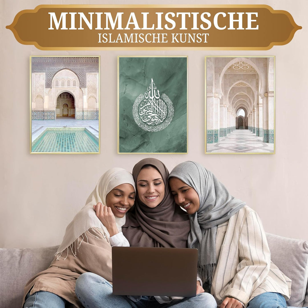 HAVA Artwork Hassan II. Mosque Poster Set, Islamische Poster, Islamische Bilder, Islamische Dekorati