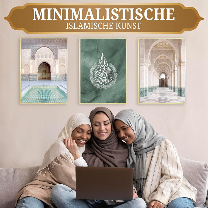 HAVA Artwork Hassan II. Mosque Poster Set, Islamische Poster, Islamische Bilder, Islamische Dekorati