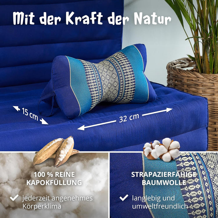 livasia Nackenstützkissen Knochenkissen - Ø 15x32cm - Nackenkissen Knochenform, Sofakissen, Lesekiss