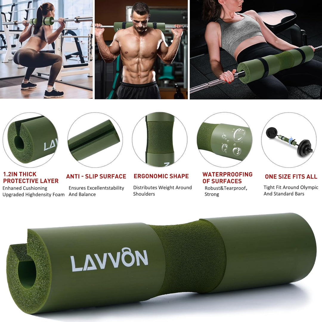 Langhantel Polster Set - Hip Thrust Pad Polster für Langhantelstange - Hantel Nackenpolster, Polster