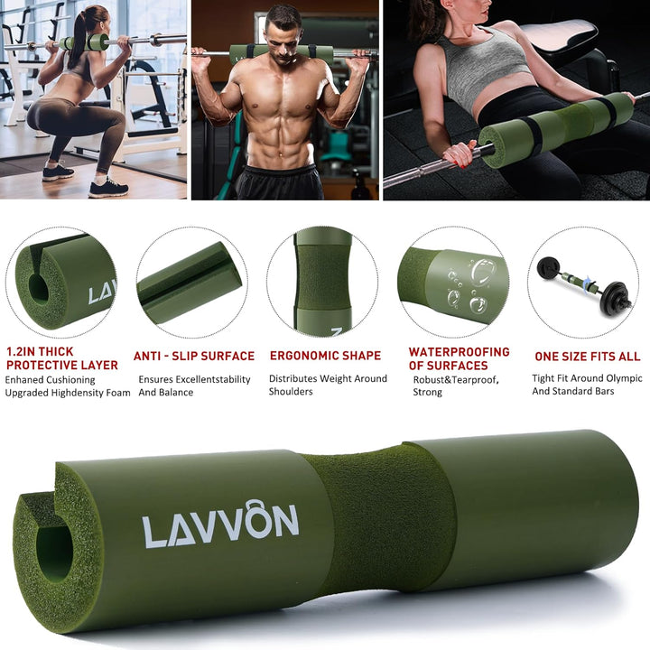 Langhantel Polster Set - Hip Thrust Pad Polster für Langhantelstange - Hantel Nackenpolster, Polster