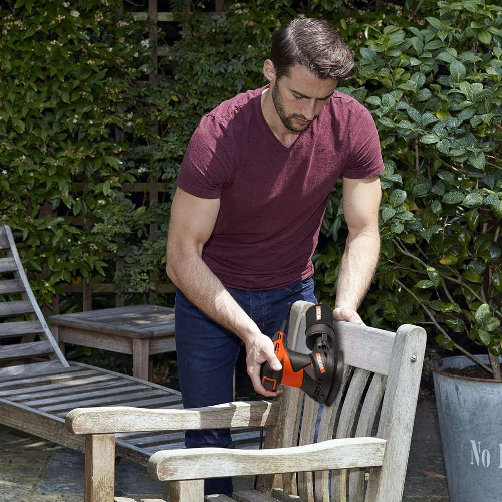 WORX WX652.1 Roto-Schwingschleifer 300W - Schleifdurchmesser 125 mm - Schleifen auf Vielzahl von Mat