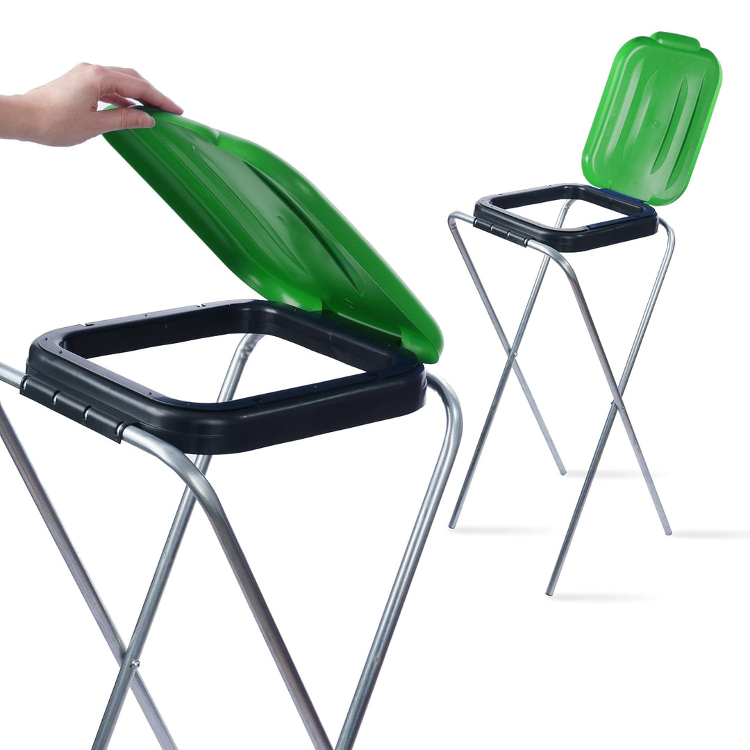 Ständer für Mülltrennungsbeutel 37,5 x 36 x 78 cm Gestell Mülleimer 1 Station für Müllabfälle 120 l