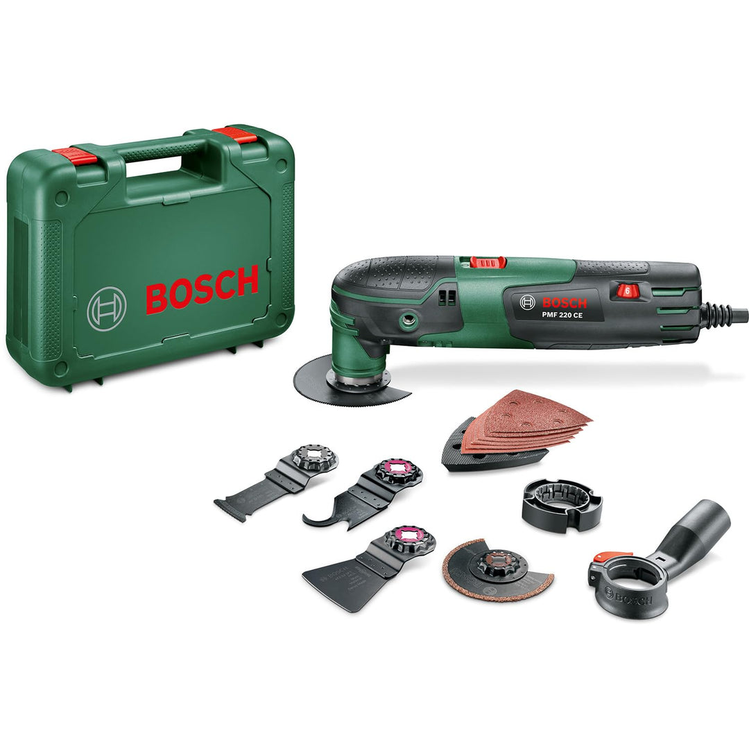 Bosch Home and Garden Bosch Multifunktionswerkzeug PMF 220 CE Set (220 Watt, im Koffer), Grün PMF 22