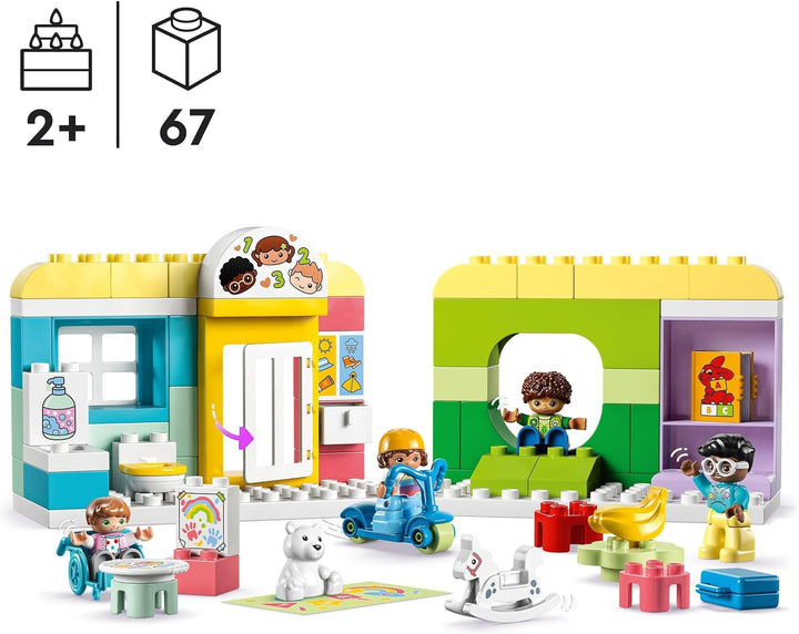 LEGO 10992 DUPLO Spielspass in der Kita, Lern-Spielzeug für Kleinkinder ab 2 Jahren, Set mit Baustei