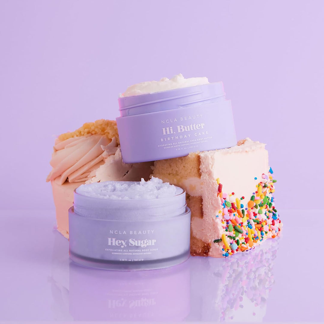 NCLA Beauty All-Natürliches Körperpeeling und Körperbutter - Zuckerpeeling und Feuchtigkeitscreme mi