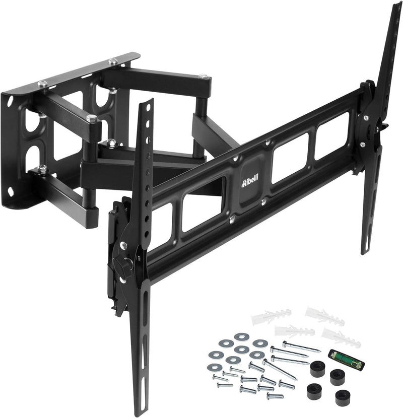 Ribelli® TV Wandhalterung Schwenkbar Neigbar max.VESA 600x400mm für 32 – 84 Zoll, TV Halterung, Flac