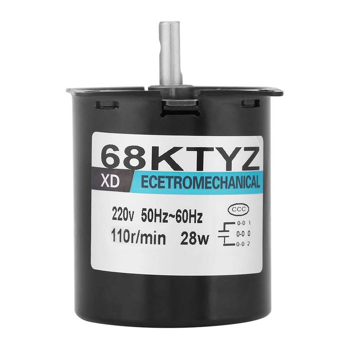 Nikou Synchronmotor, 68KTYZ AC220V 28W Permanentmagnet-Synchrongetriebemotor CW/CCW 20 U/min (Grösse