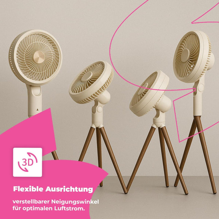 Spacetronik AirPuff 3 Leiser Standventilator mit Aromatherapie, 3 Geschwindigkeiten, Oszillation in