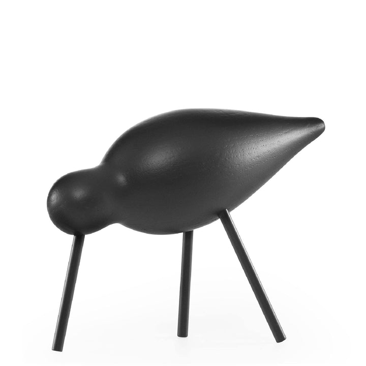 Normann Copenhagen Deko-Vogel, Holz, Schwarz, 15 x 5.5 x 11 cm Schwarz 15 x 5.5 x 11 cm, Schwarz 15