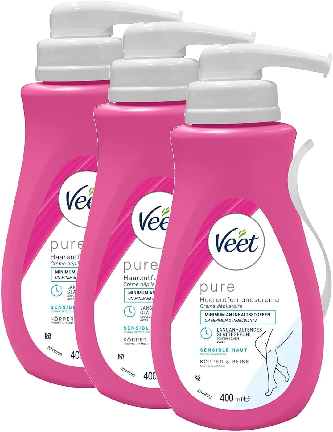 Veet Sensitive Haarentfernungscreme – Schnelle & effektive Haarentfernung für seidig-glatte Haut – A