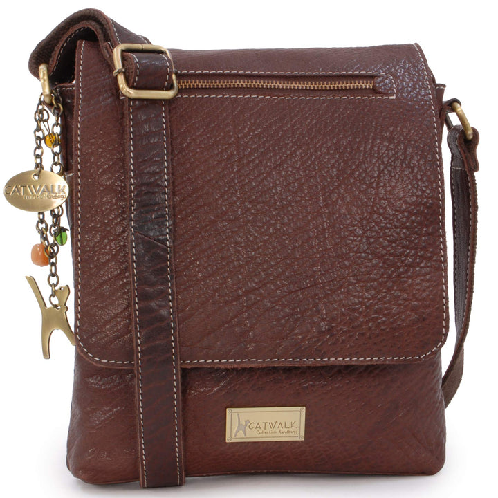 Catwalk Collection Handbags - Leder - Damen Leder Umhängetasche/Handtasche/Messenger/Schultertasche