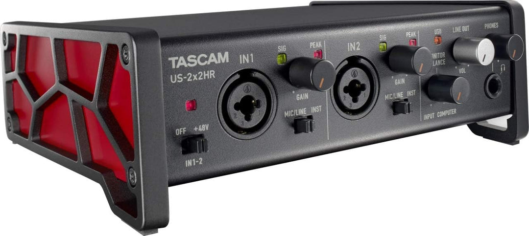 Tascam US-2X2HR USB-Audio-/MIDI-Interface (2 Eingänge, 2 Ausgänge) & PS-P520U Netzteil US-2x2HR Bund