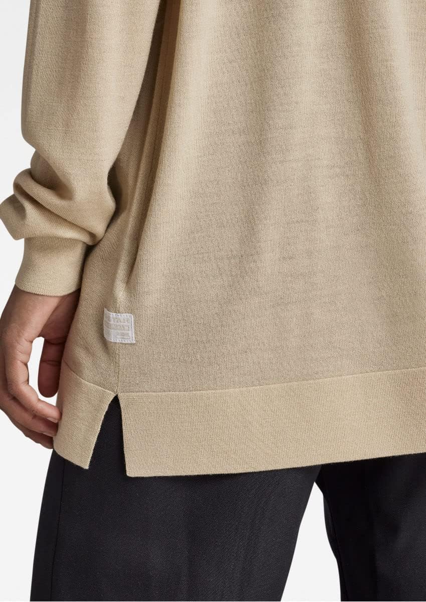G-STAR RAW Damen Loose Knitted Turtleneck Pullover Knits XS Beige (Brown Rice D22502-b692-d309), XS