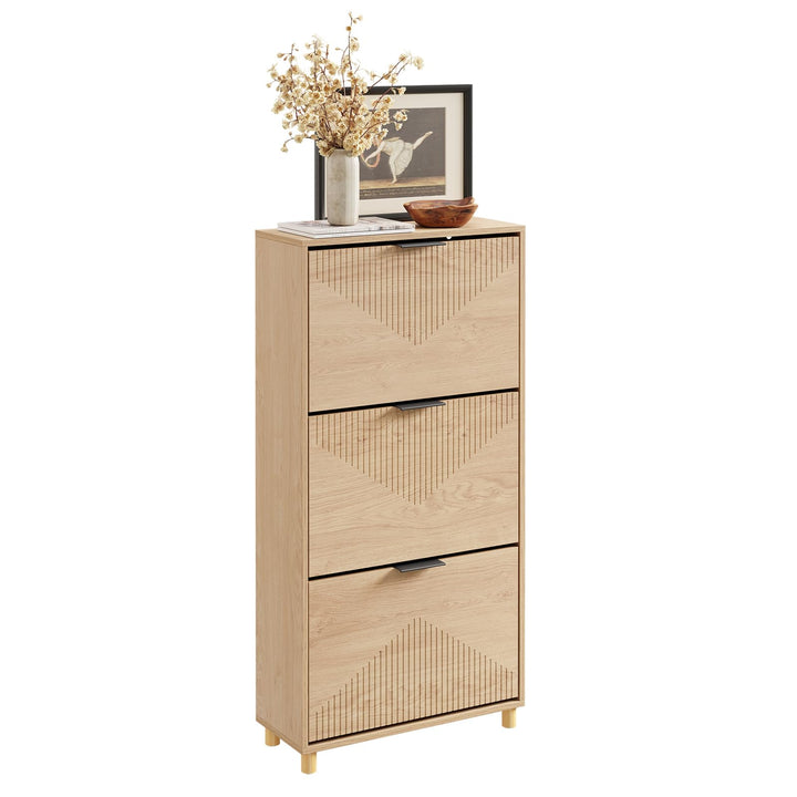 SoBuy schuhschrank schmal - schuhschrank Holz 24cm breit, grosse Kapazität für Schuhe bis Grösse 47,