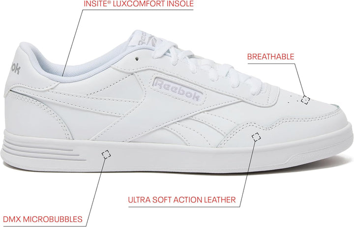 Reebok Unisex Court Advance Sneaker 34.5 EU Ftwwht Cdgry2 Ftwwht, 34.5 EU Ftwwht Cdgry2 Ftwwht