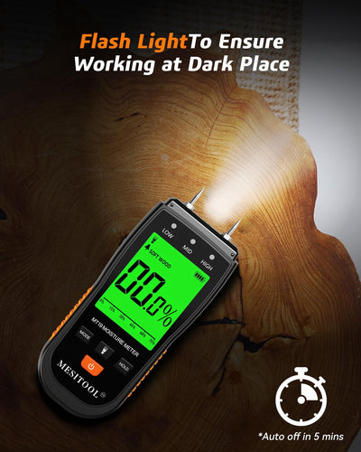 Feuchtigkeitsmessgerät Feuchtigkeitsmesser Detector mit LCD-Display Holzfeuchtemessgerät Pin-Typ Feu