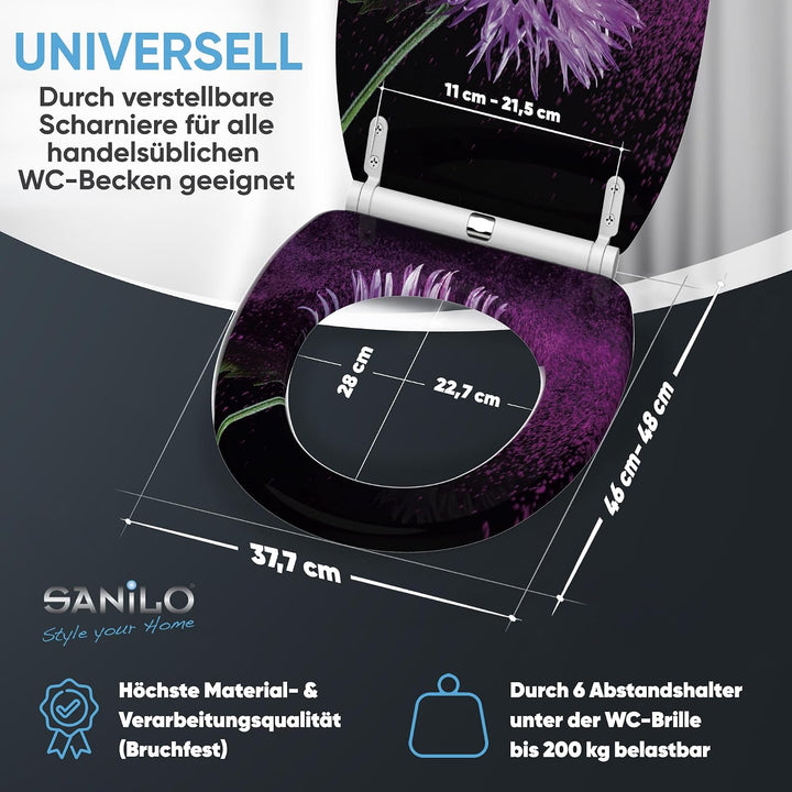 Sanilo WC Sitz mit Absenkautomatik, viele neue Toilettendeckel zur Auswahl, hochwertige Oberfläche,