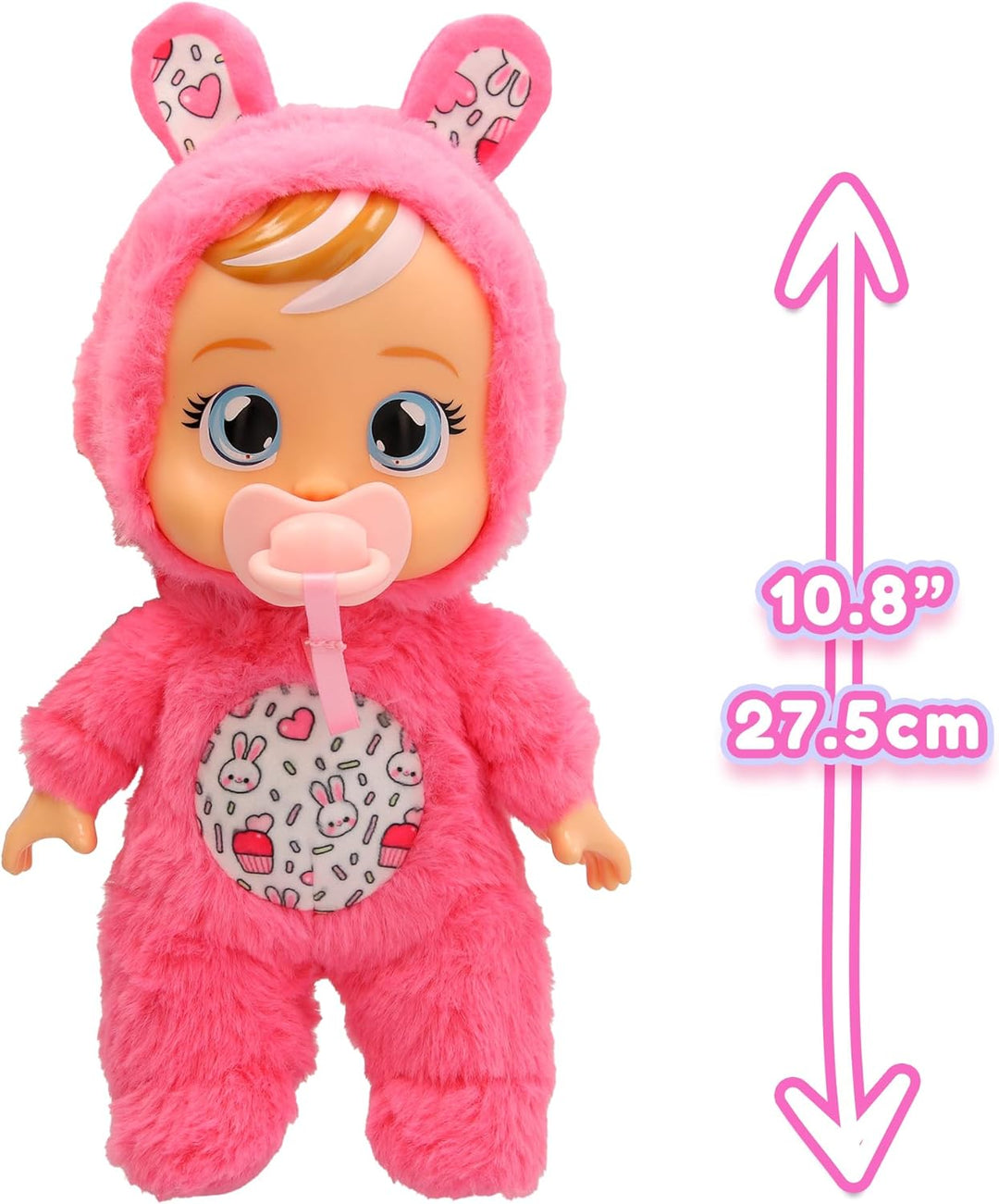 CRY Babies Soft SCENTS Coney Plüsch-Babypuppe Plüsch-Babypuppen, gekleidet in einen superweichen Pyj