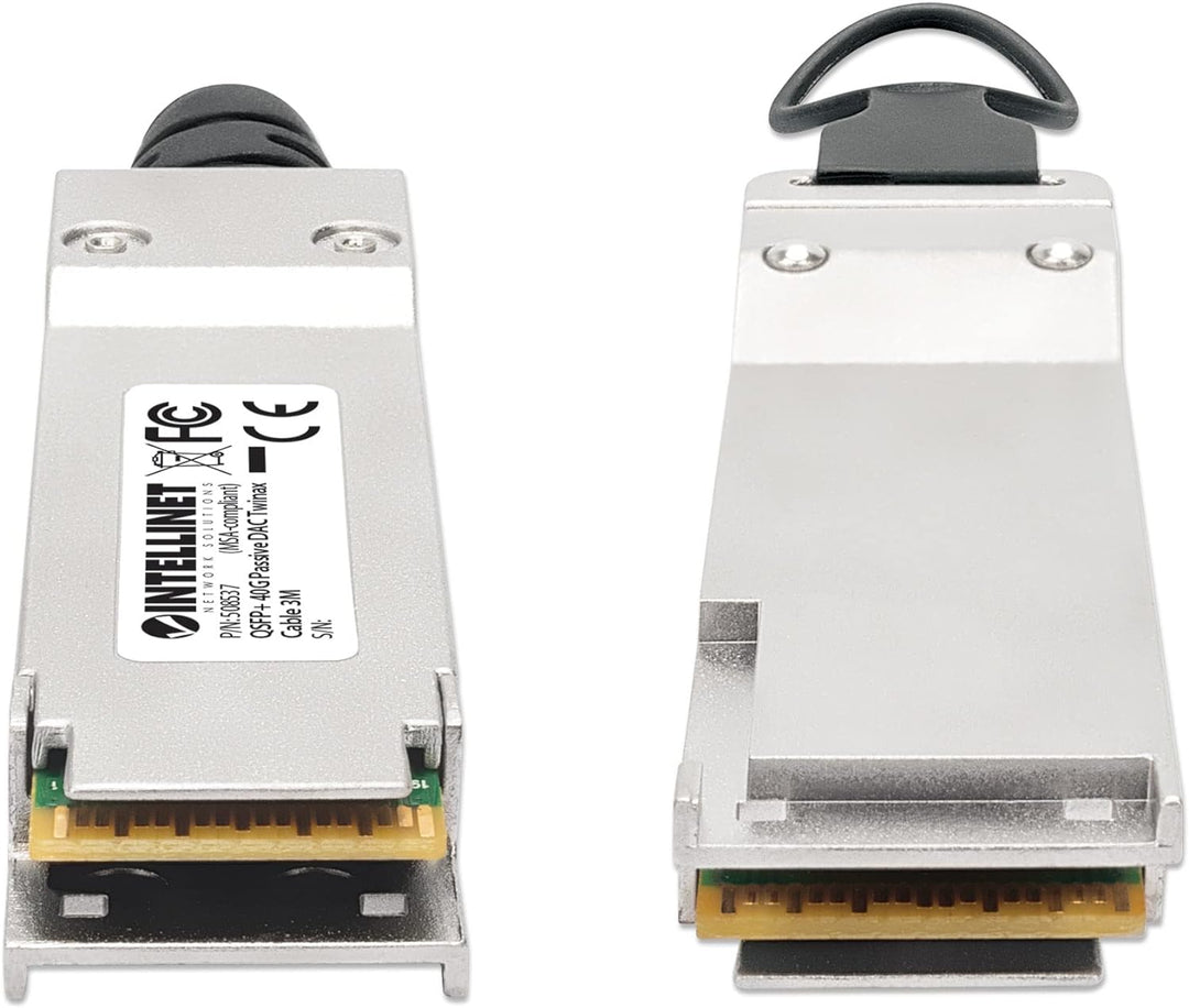 Intellinet QSFP+ 40G Passives DAC Twinax-Kabel QSFP+ auf QSFP+, 3 m, MSA-konform für maximale Kompat