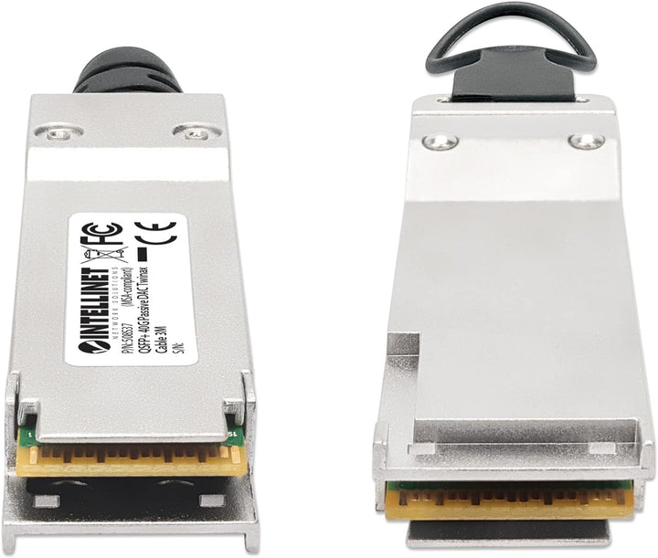 Intellinet QSFP+ 40G Passives DAC Twinax-Kabel QSFP+ auf QSFP+, 3 m, MSA-konform für maximale Kompat