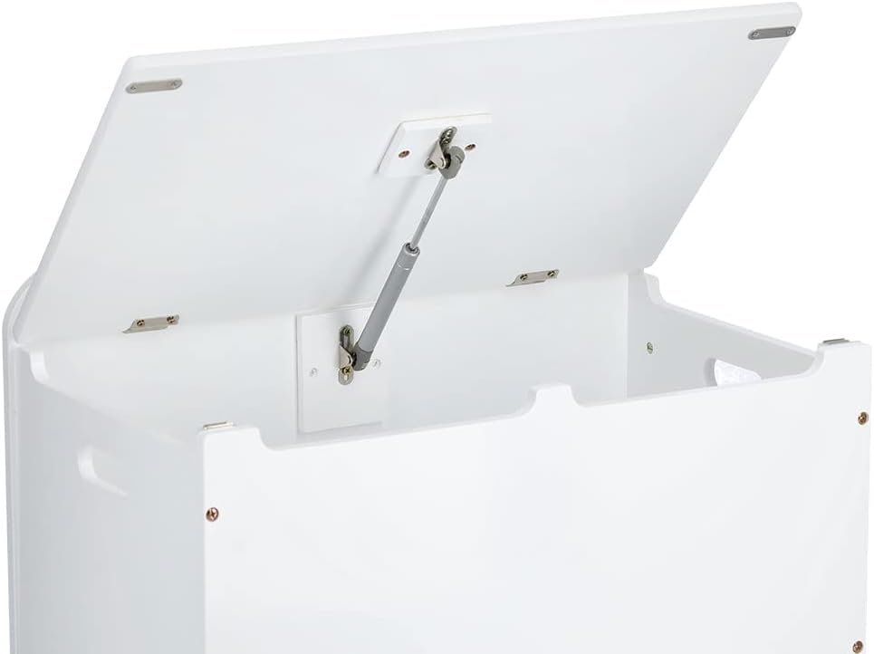 Zeller 13509 Kinder-Truhe "Wolke" mit Deckel, MDF/Kiefer, weiss, ca. 60 x 34,5 x 56 cm