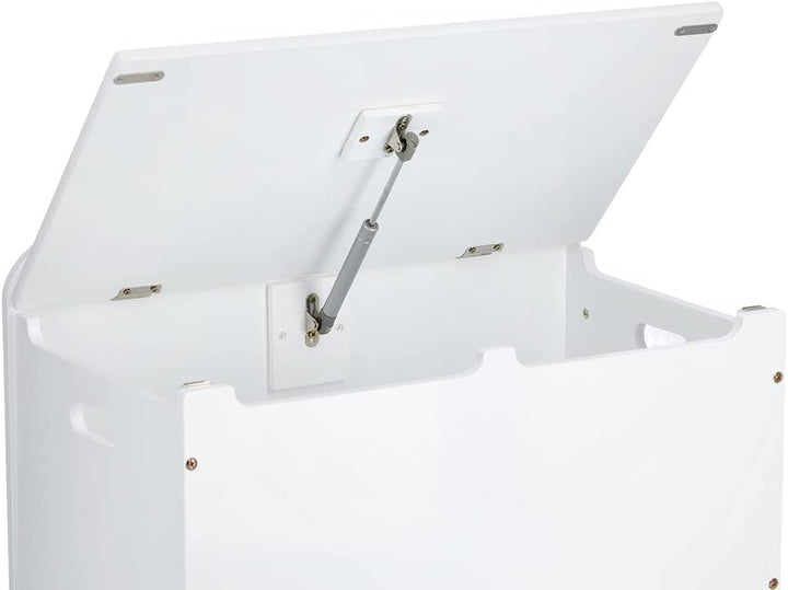 Zeller 13509 Kinder-Truhe "Wolke" mit Deckel, MDF/Kiefer, weiss, ca. 60 x 34,5 x 56 cm