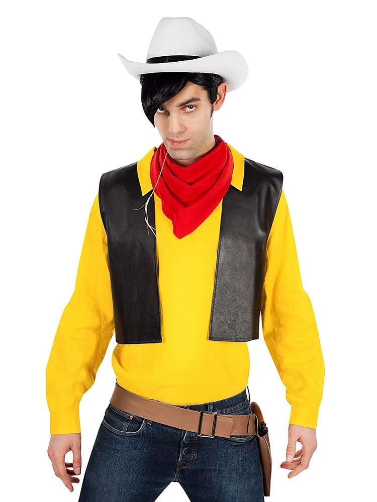 Maskworld Lucky Luke Kostüm Herren – Schwarz – XXL Schwarz XXL, Schwarz XXL