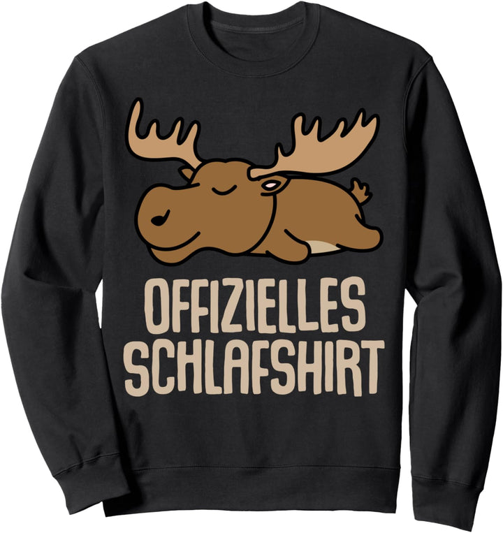 Offizielles Schlafshirt Elch Pyjama Nachthemd Geschenk Sweatshirt