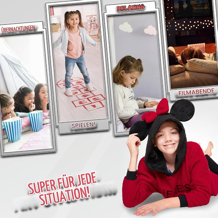 Disney Hoodie Decke Mädchen, Kuscheldecke mit Ärmeln, Fleece Kapuzenpullover, Hoodie Mädchen Geschen