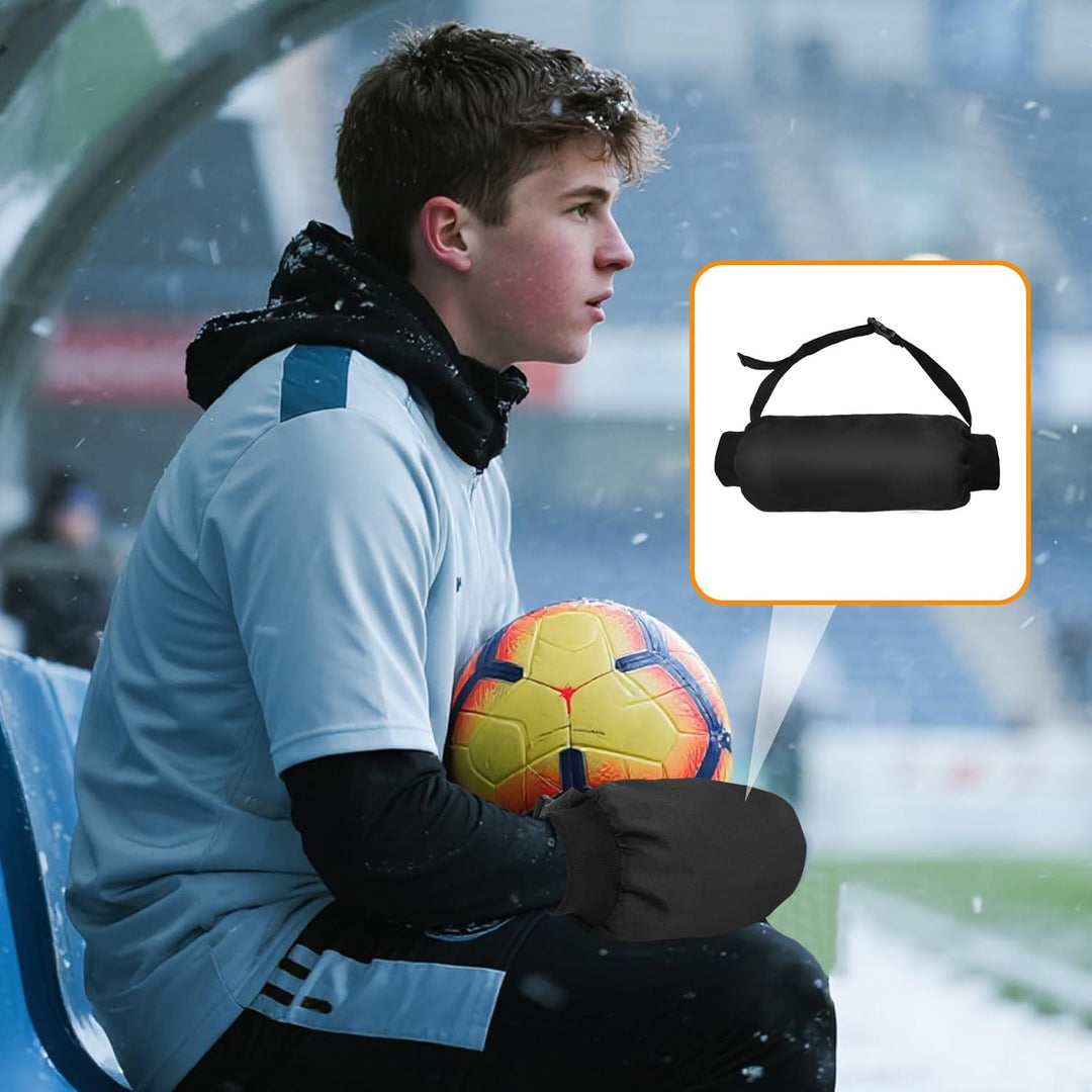Fussball-Handwärmertasche, Winddichter Fussball-Handwärmer aus Polyester Praktisches Sportzubehör Ge