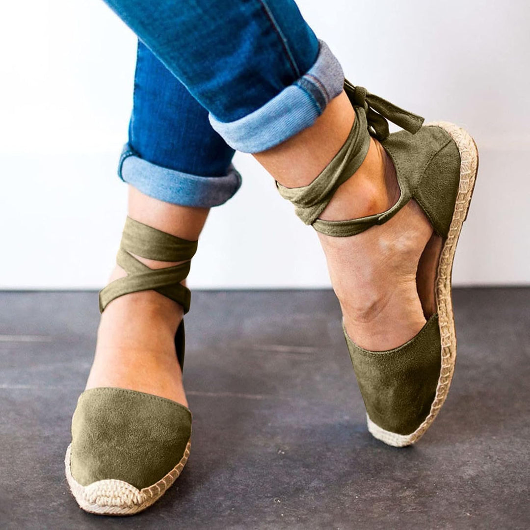 Sandalen Damen Sommer Leder Keilsandalen Absatz Espandrillos Frauen Schuhe Sommermode Freizeitschuhe