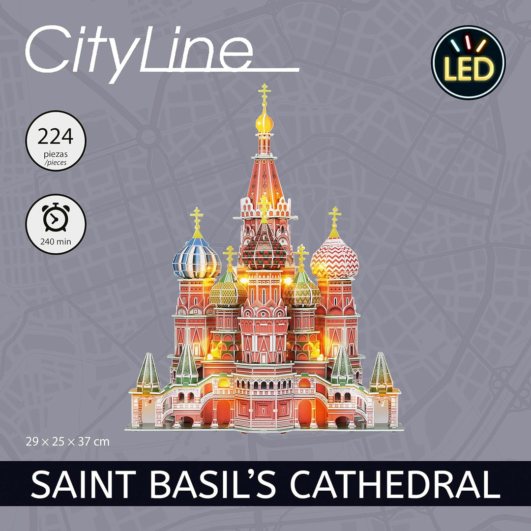 3D Puzzle - Kathedrale San Basilium Led | 3D Puzzle Kinder Und 3D Puzzle Erwachsene | Modellbausatz