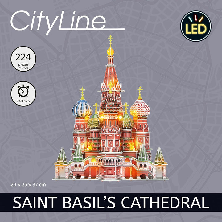 3D Puzzle - Kathedrale San Basilium Led | 3D Puzzle Kinder Und 3D Puzzle Erwachsene | Modellbausatz