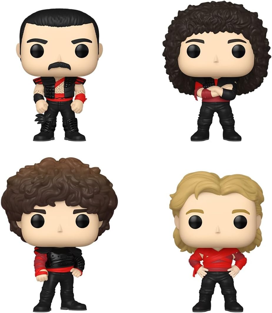 Funko Pop! Rocks: Queen - Freddie Mercury - Radio Gaga 4PK - Vinyl-Sammelfigur - Geschenkidee - Offi