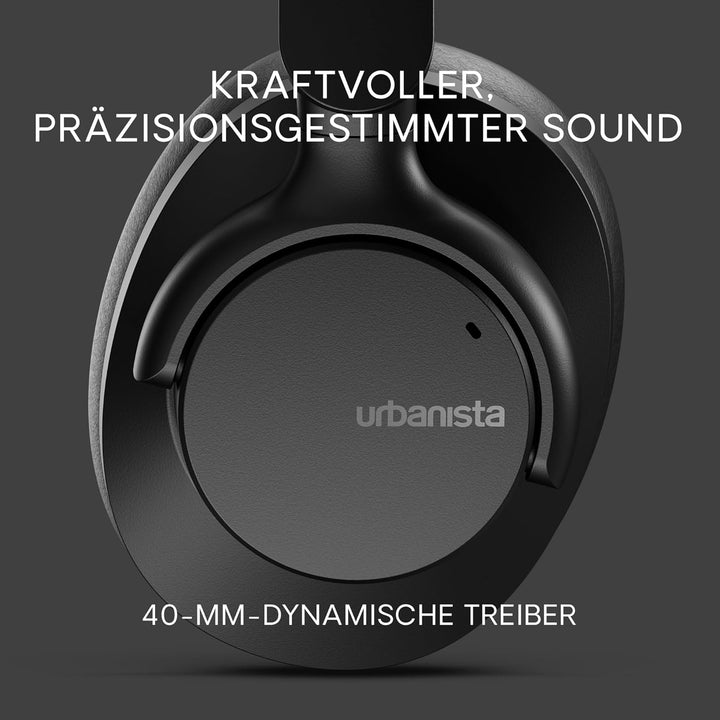 Urbanista Valencia Bluetooth Kopfhörer Over-Ear, Active Noise Cancelling Kopfhörer, Kopfhörer Kabell